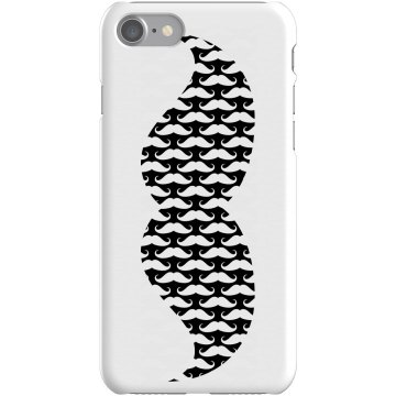 Mustache Inception Plastic iPhone 5 Case White 