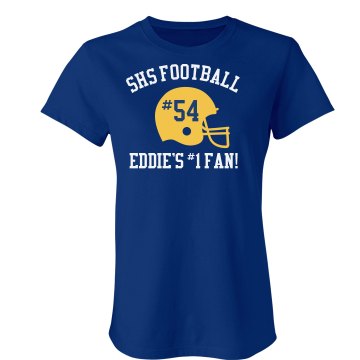 Eddie's Football Fan Junior Fit American Apparel Fine Jersey Tee