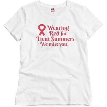 Red Friday Support Junior Fit Brightline 3/4 Sleeve Jersey Tee
