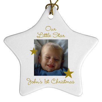 Our Little Star Porcelain Star Ornament