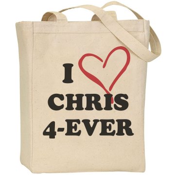 I Love Chris 4-Ever Liberty Bags Canvas Tote