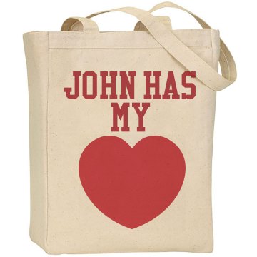 John Has My Heart Liberty Bags Canvas Tote