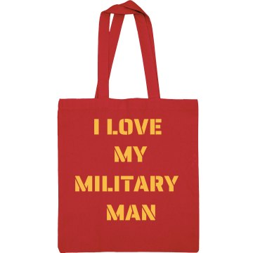 I Love My Marine Liberty Bags Canvas Tote