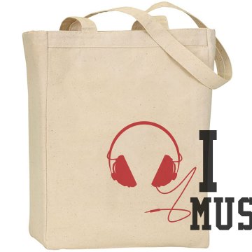I Love Music Liberty Bags Canvas Tote