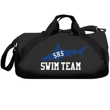 Swim Team Shark Mascot Liberty Bags Barrel Duffel Bag