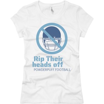Powderpuff Heads Off Junior Fit Basic Bella Favorite Tee