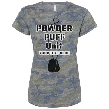 Powderpuff Army Misses Relaxed Fit Code V Jersey Pink Camo Tee
