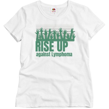 Rise Up Against Lymphoma Misses Relaxed Fit Basic Gildan Heavy Cotton Tee