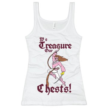 Breast Cancer Pirates Junior Fit Bella Sheer Longer Length Rib Racerback Tank Top