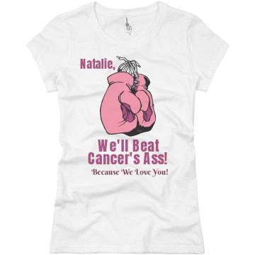Beat Breast Cancer's Ass Junior Fit Basic Bella Favorite Tee