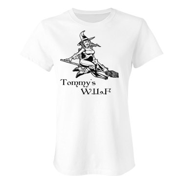 Halloween WILF Junior Fit Bella Sheer Longer Length Rib Tee