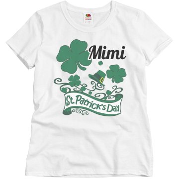 Mimi's St Patrick's Day Misses Relaxed Fit Basic Gildan Ultra Cotton Tee