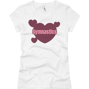 Gymnastics Love Junior Fit Basic Bella Favorite Tee