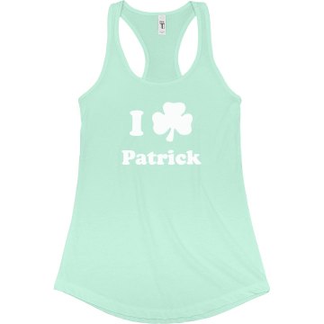I Shamrock Junior Fit Bella Sheer Longer Length Rib Racerback Tank Top