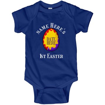 Ava's 1st Easter Infant Rabbit Skins Lap Shoulder Creeper