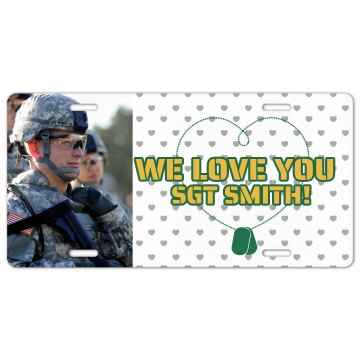 We Love You License Plate