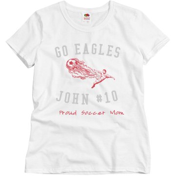 Soccer Mom Rhinestones Misses Relaxed Fit Basic Gildan Ultra Cotton Tee