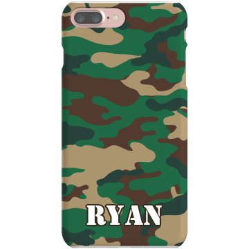 Green Camo iPhone Case Plastic iPhone 5 Case White 