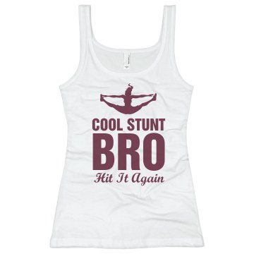 Cool Stunt Cheer Bro Junior Fit Basic Bella 2x1 Rib Tank Top