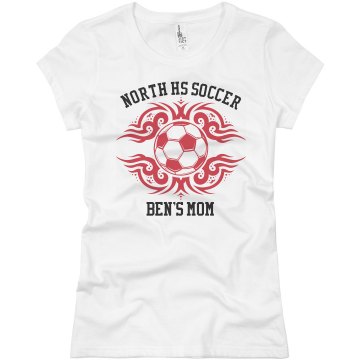 North HS Soccer Mom Junior Fit Basic Bella Favorite Tee