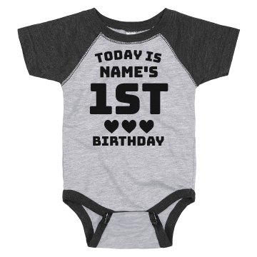 1st Birthday Party Junior Fit Basic Bella Favorite Tee