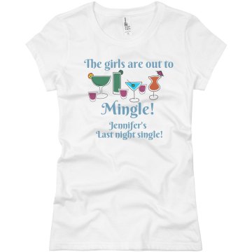 Bachelorette Party Drinks Junior Fit Basic Bella Favorite Tee