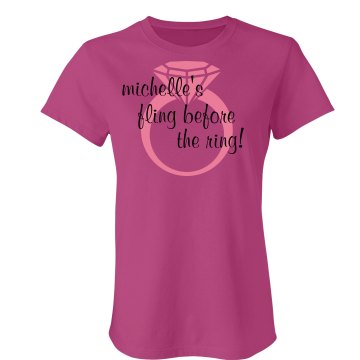 Fling Before The Ring Junior Fit Bella Sheer Longer Length Rib Tee