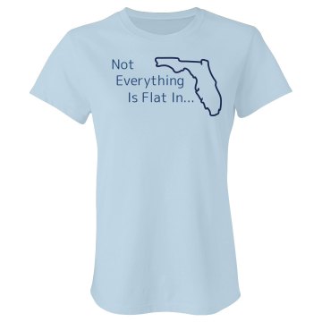 Not Flat in Florida Junior Fit Bella Sheer Longer Length Rib Tee