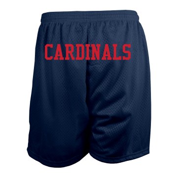 School Spirit Mesh Shorts Ladies Badger 5'' Inseam Pro Mesh Tricot Shorts