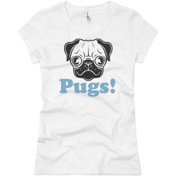 Pugs! Junior Fit Basic Bella Favorite Tee