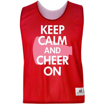 Keep Calm Cheer Pinnie Badger Sport Lacrosse Reversible Practice Pinnie