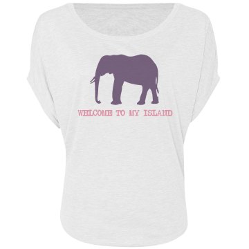 Welcome To My Island Misses Bella Flowy Draped Sleeve Dolman