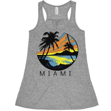 Miami Beach Crop Tank Misses Bella Flowy Boxy Lightweight Crop Tank