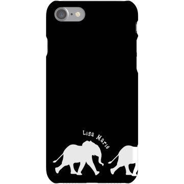 Elephant iPhone Case Plastic iPhone 5 Case Black