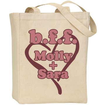 BFF Molly And Sara Liberty Bags Canvas Tote