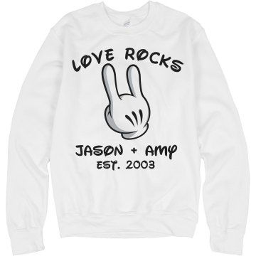 Love Rocks Junior Fit Bella Slit V-Neck Tee
