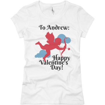 Happy Vday Junior Fit Bella Sheer Longer Length Jersey 2-in-1 Tee