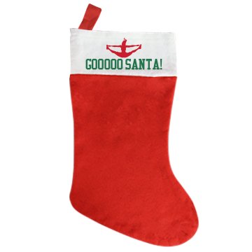 Go Santa Cheer Stocking Giant Personalized Holiday Stocking