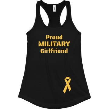Proud Army GF Junior Fit Bella Sheer Longer Length Rib Racerback Tank Top