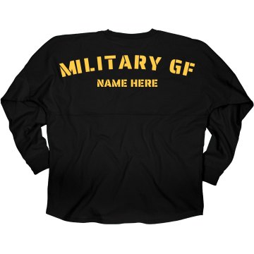 Proud Army Girlfriend Junior Fit Bella 1x1 Rib Ringer Tee