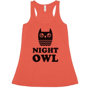 Glassy Eyed Night Owl Misses Bella Flowy Lightweight Tank