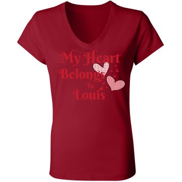 My Heart Belongs To Junior Fit Bella Sheer Longer Length Rib Tee