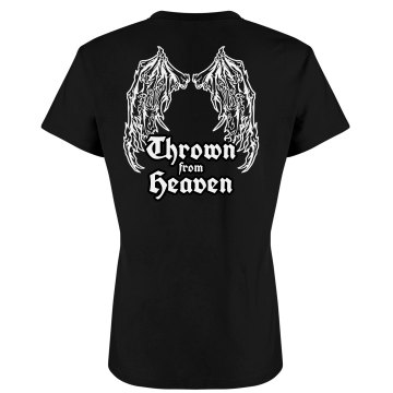 Heaven Thrown Angel Wings Junior Fit Bella Crewneck Jersey Tee