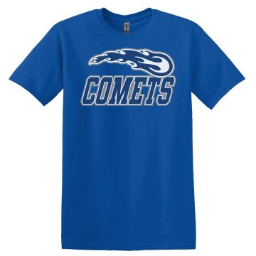 Comets w/ Name & Number Unisex Gildan Heavy Cotton Crew Neck Tee