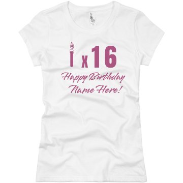 Sixteen Candles  Junior Fit Basic Bella Favorite Tee