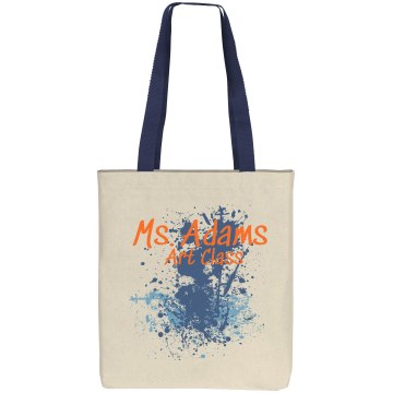 Splatter Teacher Bag Liberty Bags Cotton Canvas Tote
