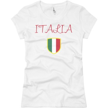 Italia Distressed Junior Fit Basic Bella Favorite Tee