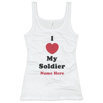 I Love My Marine Junior Fit Bella Sheer Longer Length Scoopneck Tee