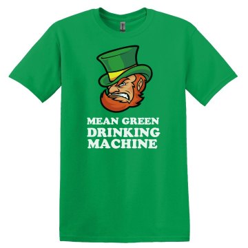 Mean Green Drinking  Unisex Gildan Heavy Cotton Crew Neck Tee