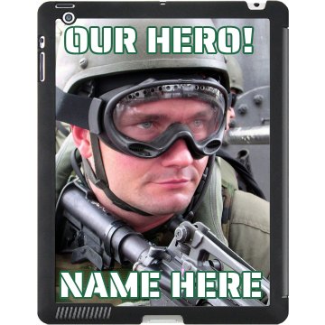 Military Hero Photo Gift Black iPad Smart Cover